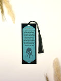 Velvet Background Fabric Printed Quran Recitation Due Double Sided Bookmark