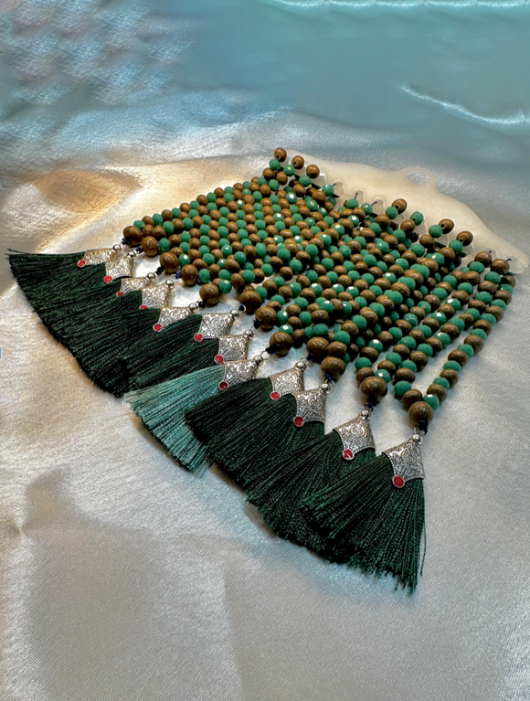34 Beads Karbala Turbah Khak-e-Shifa Tasbeeh With Gemstones